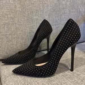 Zara Black Studded heels size 40